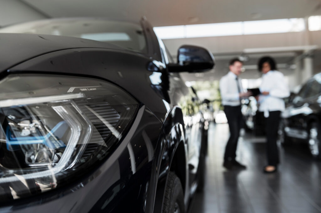 Frontal de automovil negro